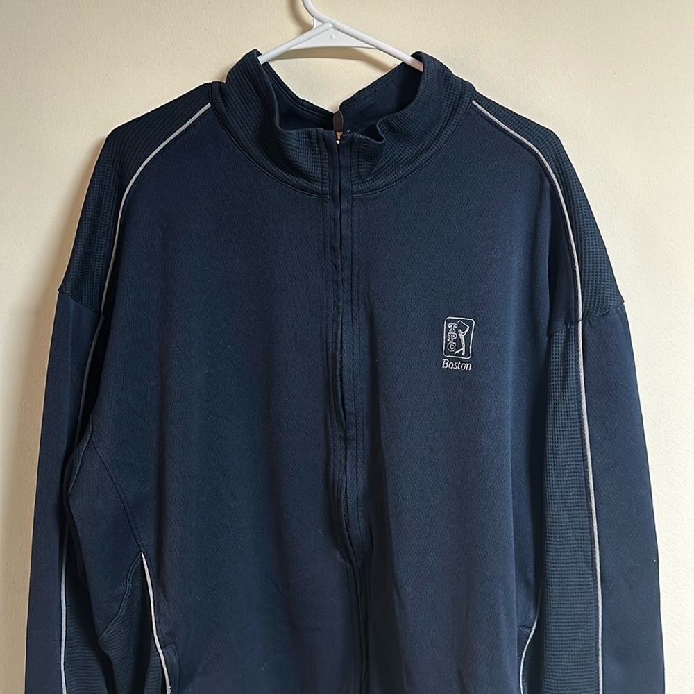 TPC Boston Logoed Cutter & Buck 3XB Dry Tec Zip Up Sweater